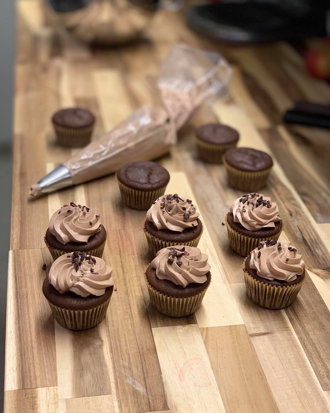 Jumbo Chocolate Cupcakes with cream cheese filling - SueBee Homemaker