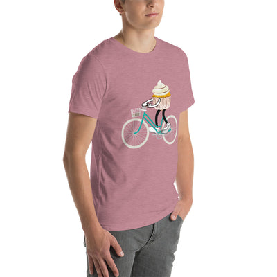 Cupcake Riding a Bike Unisex T-Shirt
